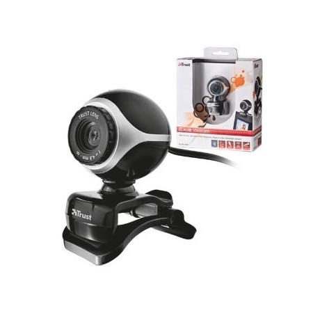 WebCam TRUST Exis Webcam - Black/Silver - 17003