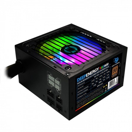 Fonte Alim. 600W CoolBox ATX Deep Energy 80 PLUS Bronze, RGB